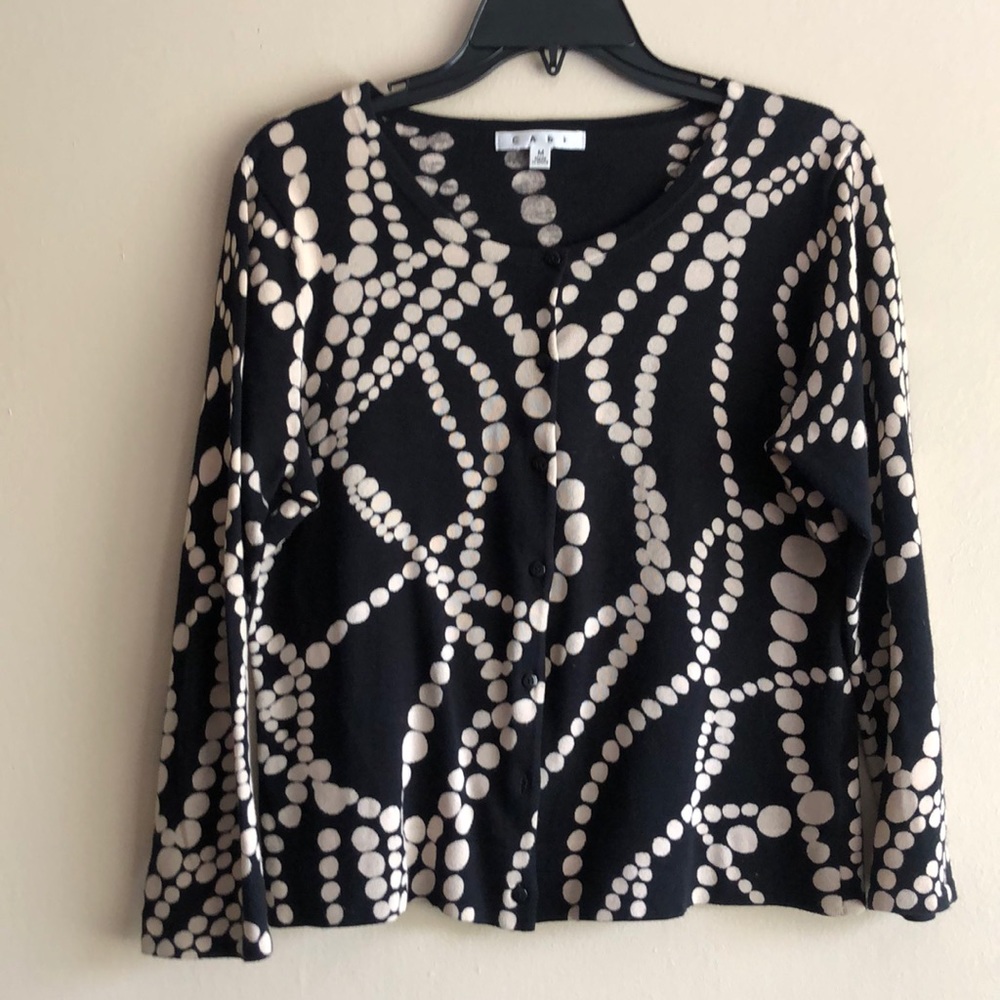 CAbi String of Pearls Button Down Cardigan Sz M